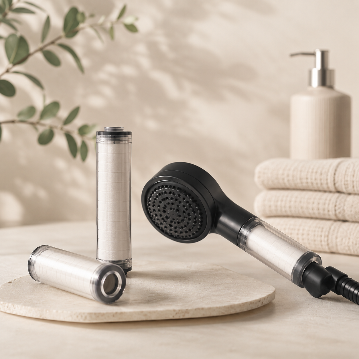 Combien de temps dure la cartouche d'un pommeau de douche filtrant ?
