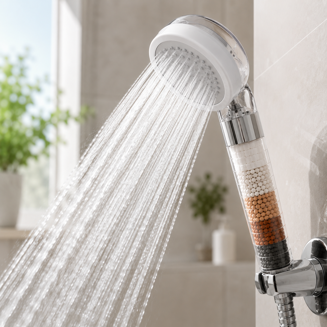 Le pommeau de douche filtrant réduit-il la pression de l'eau ? Image