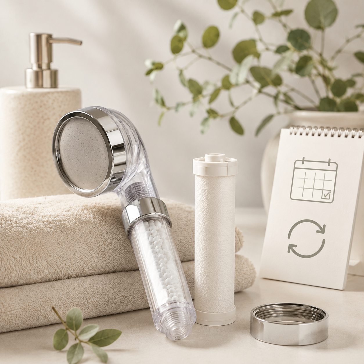 Pommeau de douche filtrant : quand et comment changer la cartouche filtrante ? Image